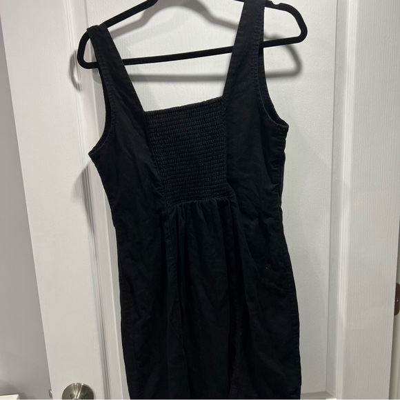 Old Navy Linen Blend Square Neck Black Sleeveless Dress L - Picture 3 of 5